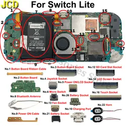 JCD Tipo-C Carregamento Porto Board, Fita Cabo, Slot Para Cartão SD, Tomada De Bateria, Joystick, Touch, Tela LCD, FPC Conector para Switch Lite