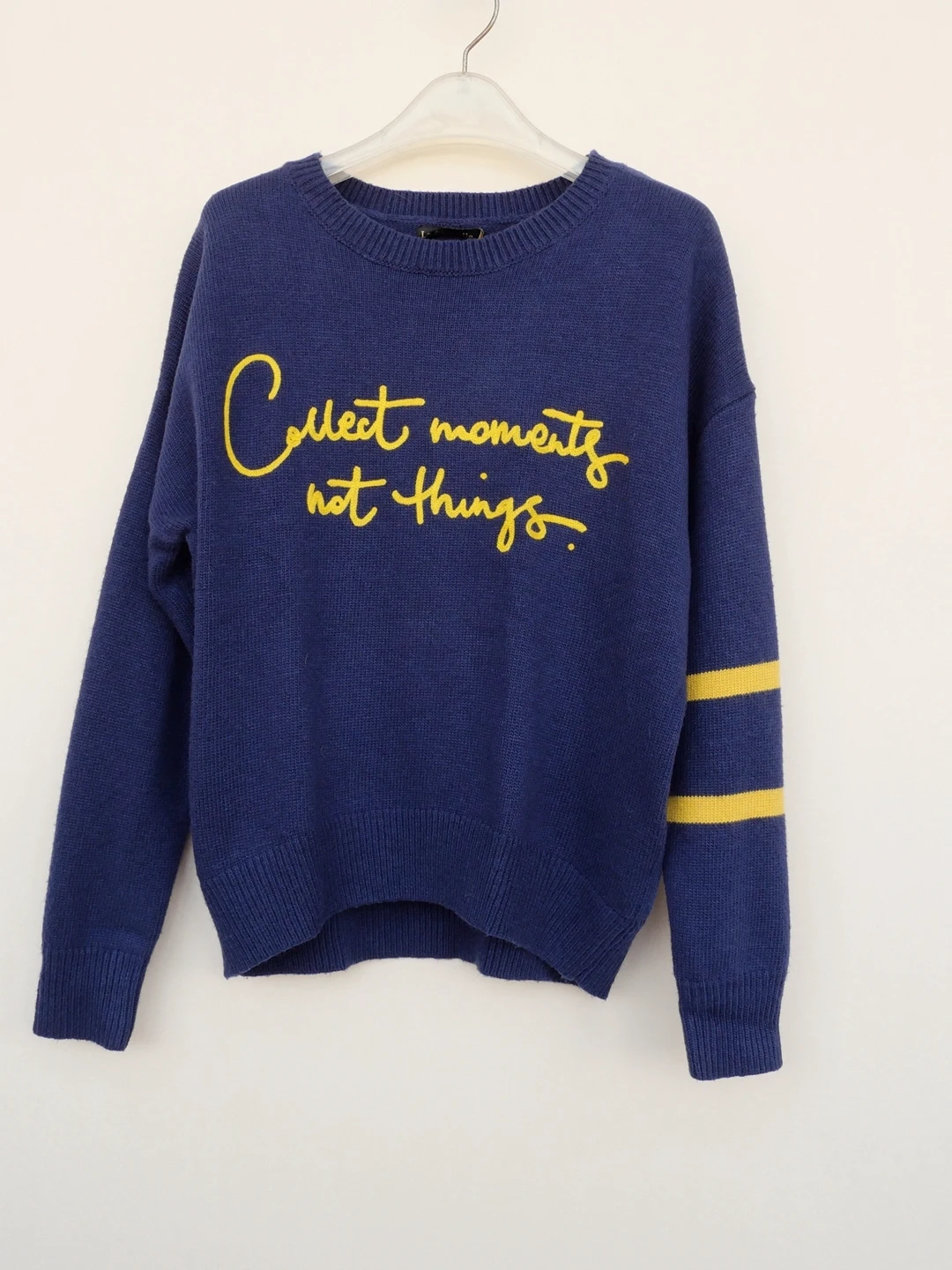 

Women's Loose round Ne Knitwear Embroidered with Rabbit Fur Winter Sweater Comfortable Fit Faionable Commute Sle Blue