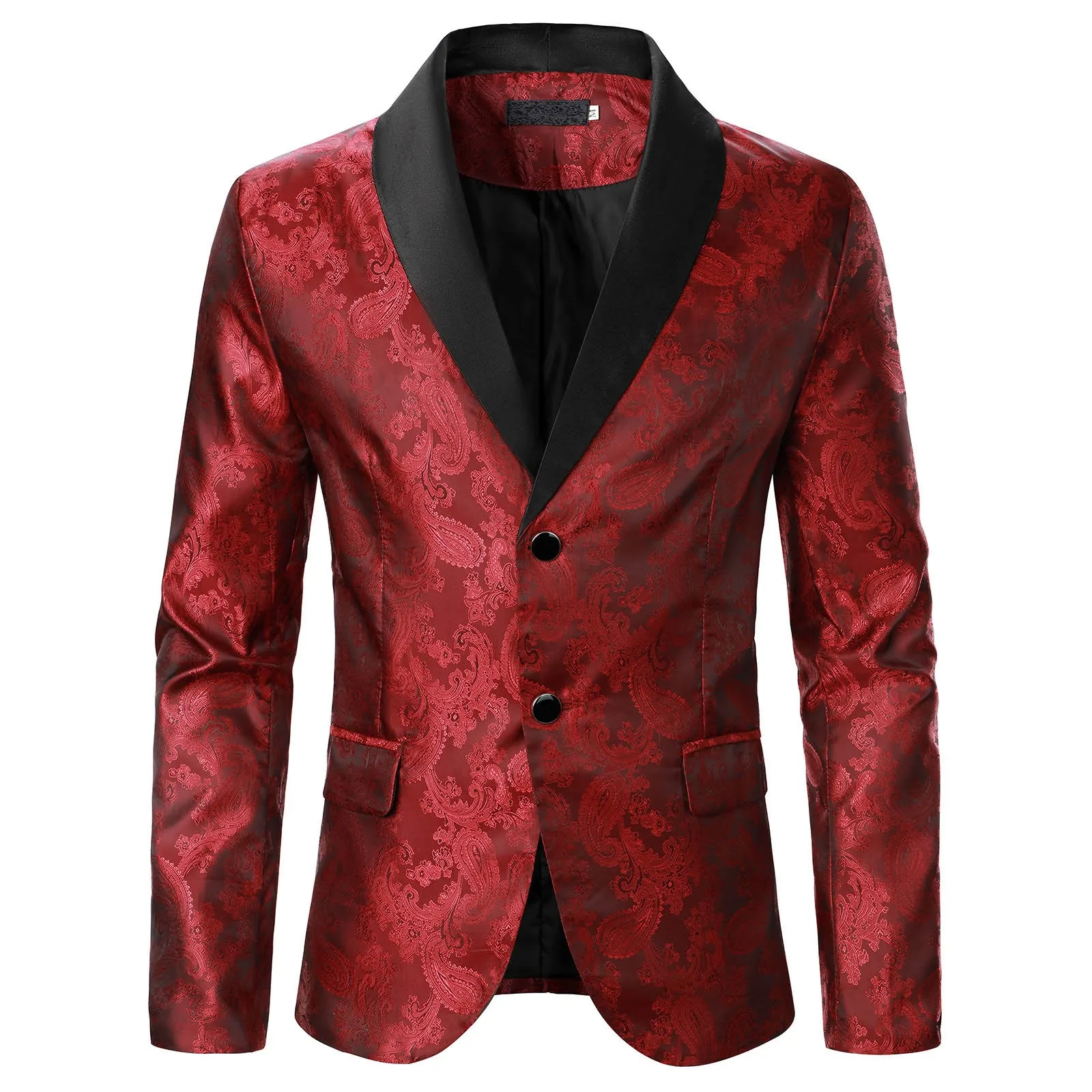 Mens Business Formal Wedding Casual Premium Stretch Embroidered Pattern Slim Button Pocket Classic Fit Blazer 2024 Hot Sale