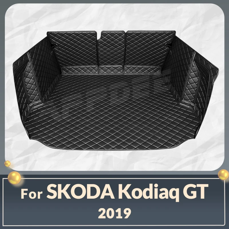 

Автомобильный коврик для багажника с полным покрытием для SKODA Kodiaq GT 2019, автомобильная Накладка для багажника, подкладка для груза, защитные аксессуары для интерьера