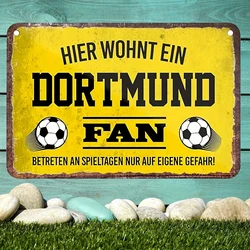 Borussia Dortmund Fans Vintage Tin Sign Plaque, Metal Plate, Retro Posters, Wall Decor for Bar, Pub, Club, Man Cave Art Painting