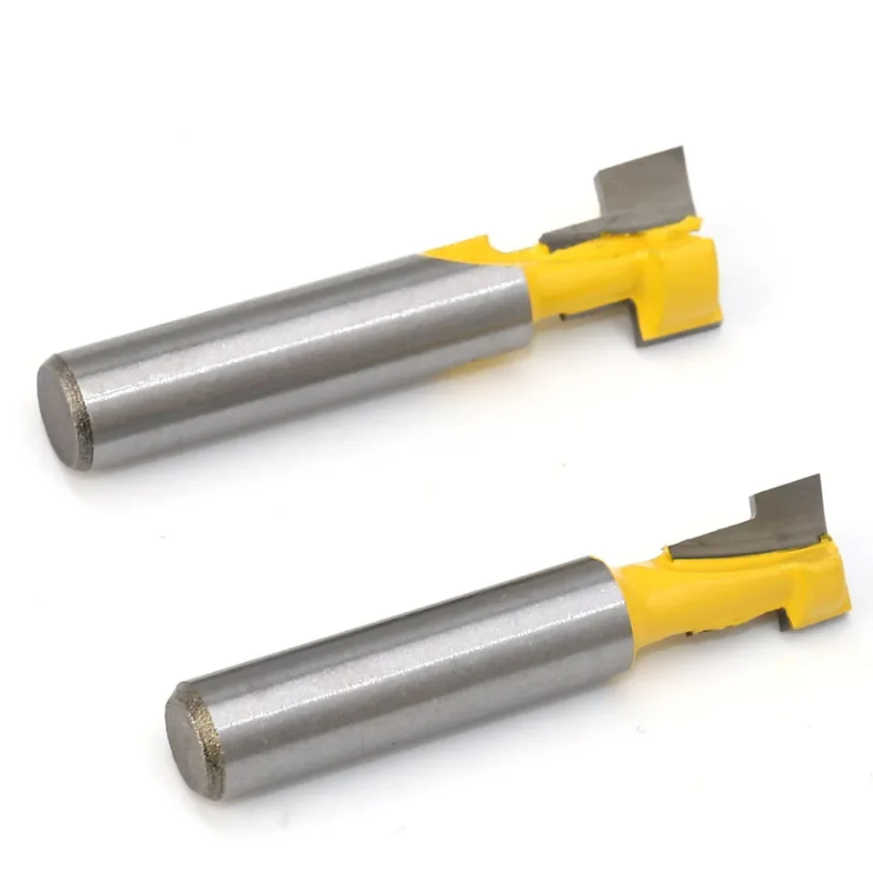 1PC 8MM Schaft Fräser Holz Carving T-Slot Fräser Für Holz Router Bit 1/4 "Hex Bot holzbearbeitung Werkzeuge Router Bit