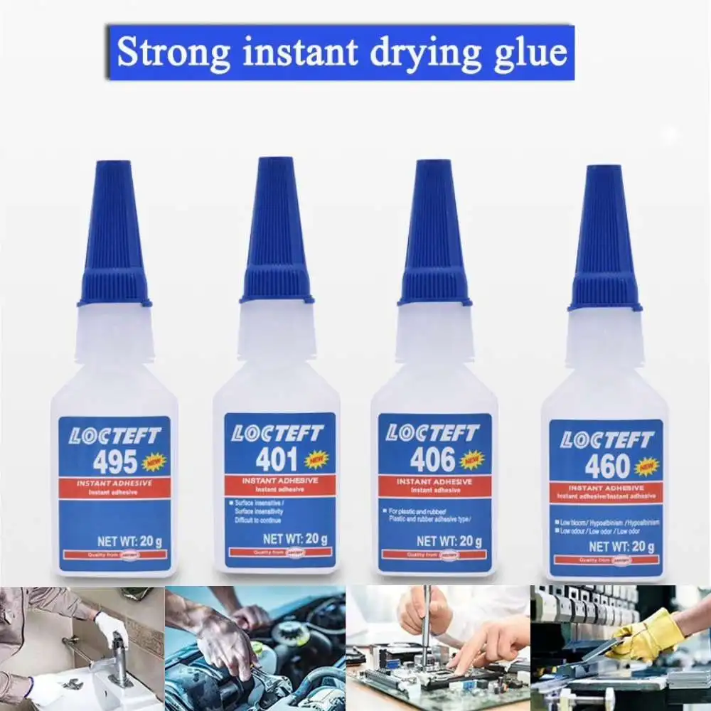 Super Glue Instant Quick Dry Cyanoacrylate Strong Adhesive Universal Fast Repairing Glue 401/403/406/460/495/496