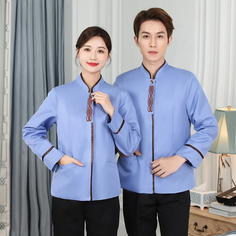 

Service Uniform Long-Sleeved Property Cleaning Work Clothes Autumn and Winter Wear PA Guest Room Aunt Cleaner Clothing