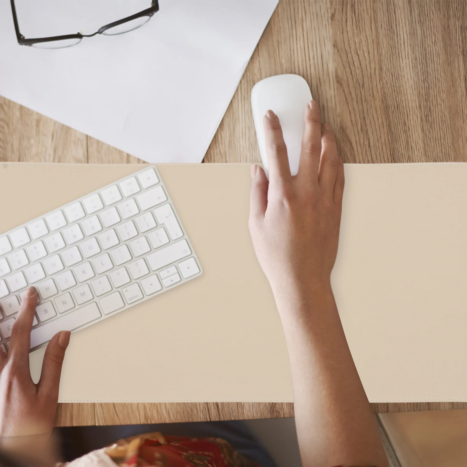 

Double Sides PU Cork Mouse Pad Desk Mat Unique Click Feel Gaming Computer Mouse Mat Office Desk Accessories