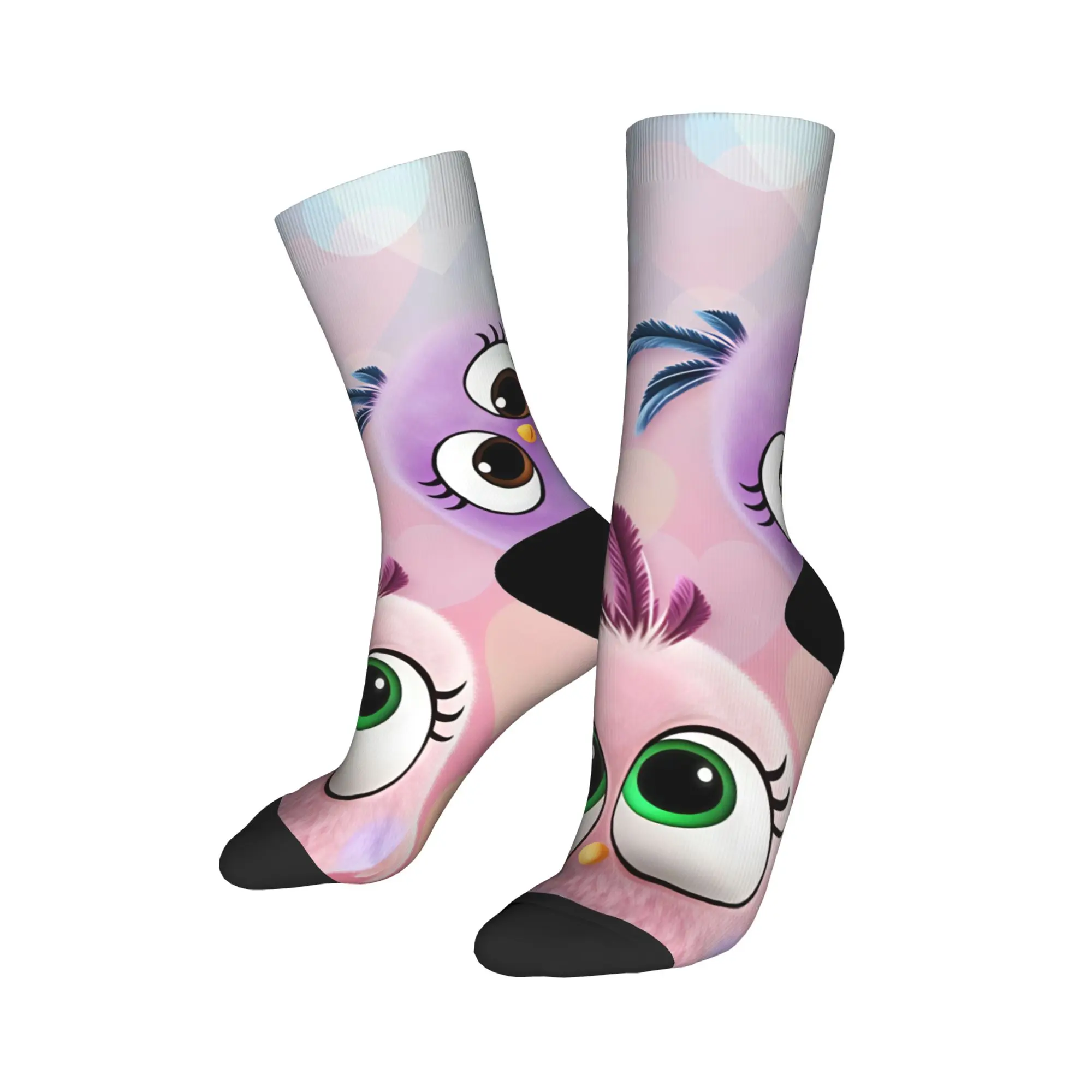 Birds Game Socks  Casual Stockings Autumn Non Skid Adults Men Socks Comfortable Printed Outdoor Socks