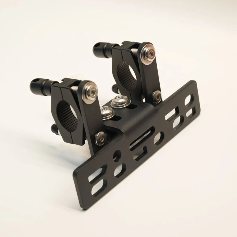 1Set Motorcycle Side Case Bracket CNC Base Expansion Panel Adjustable Handrail Mount Holder for DIY Moto Luggage Modification