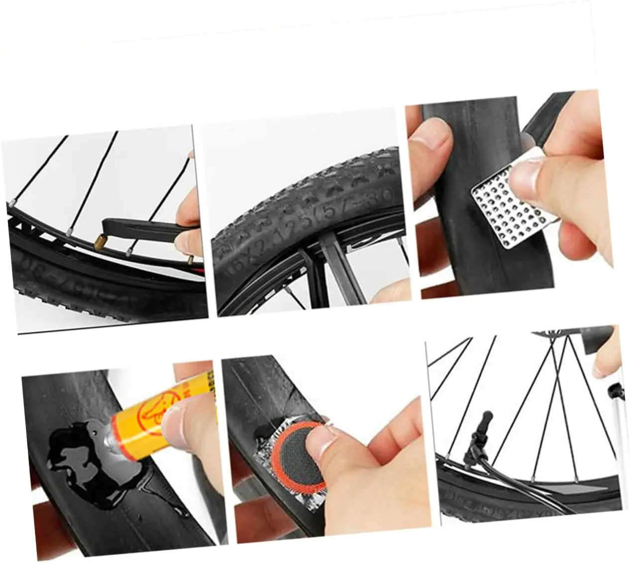 Tragbares Selbstklebendes Motorrad-Reifenreparaturset mit Hebeln für Motorroller-Reparaturen – Detail 4