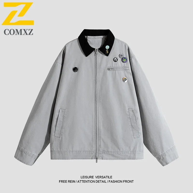 

Men's Korean style Tactical Jacket Waterproof Windproof Stand Collar Blazer for Outdoor Sports Business Hooded Windbreaker 2025