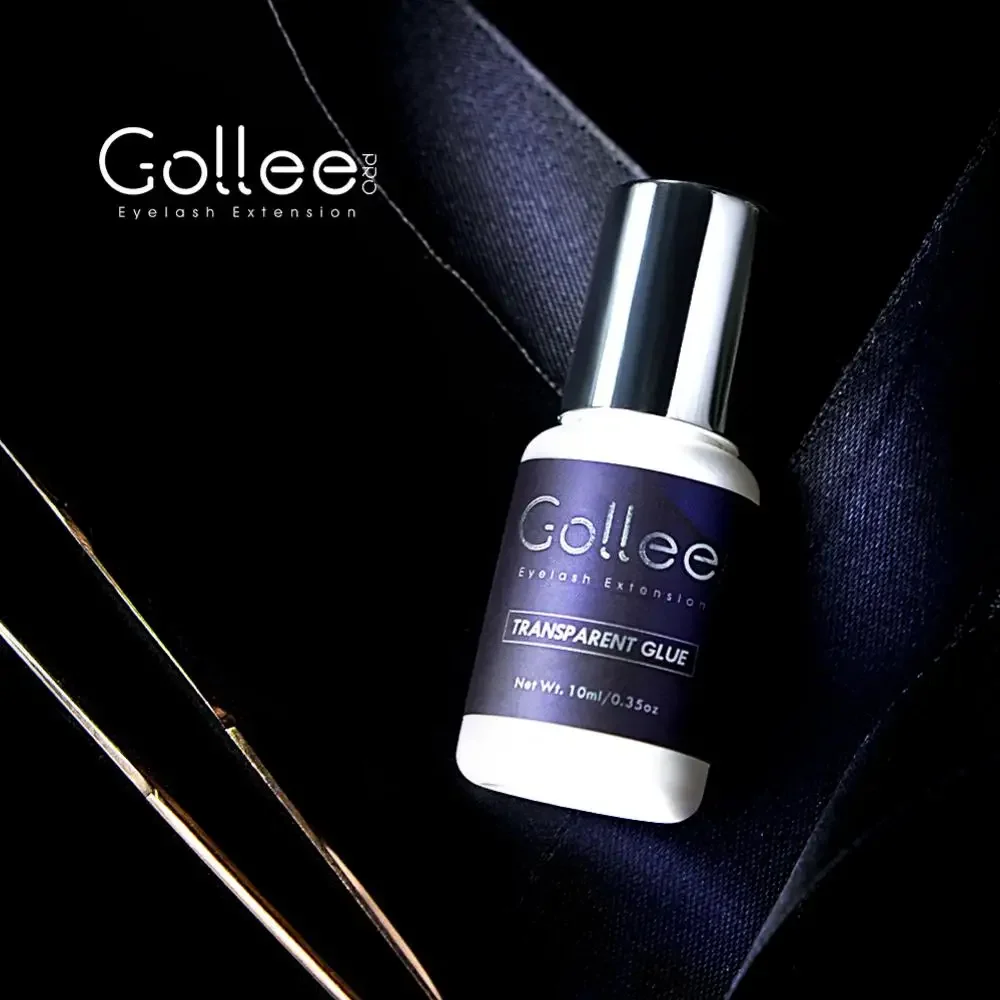 

Gollee Transparent Eyelash Extension Glue Clear Adhesive 1s Drying Time 6 Week Retention Strong Lash Glue for Professional Use