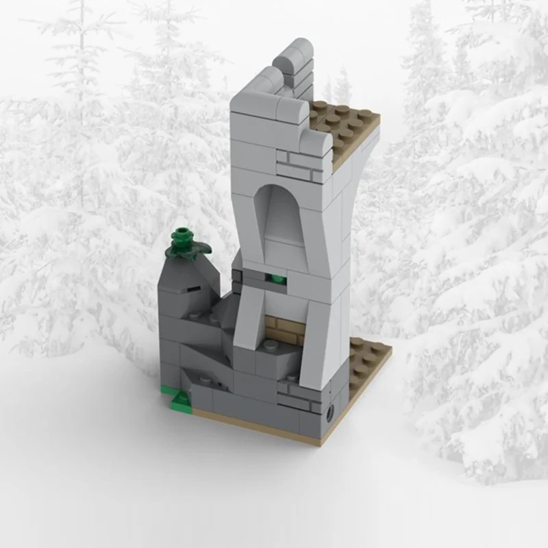 Medieval Castle Model MOC Building Bricks Castle White Wall Part Modular Technology Gifts Holiday Assemble Children Toys Suit