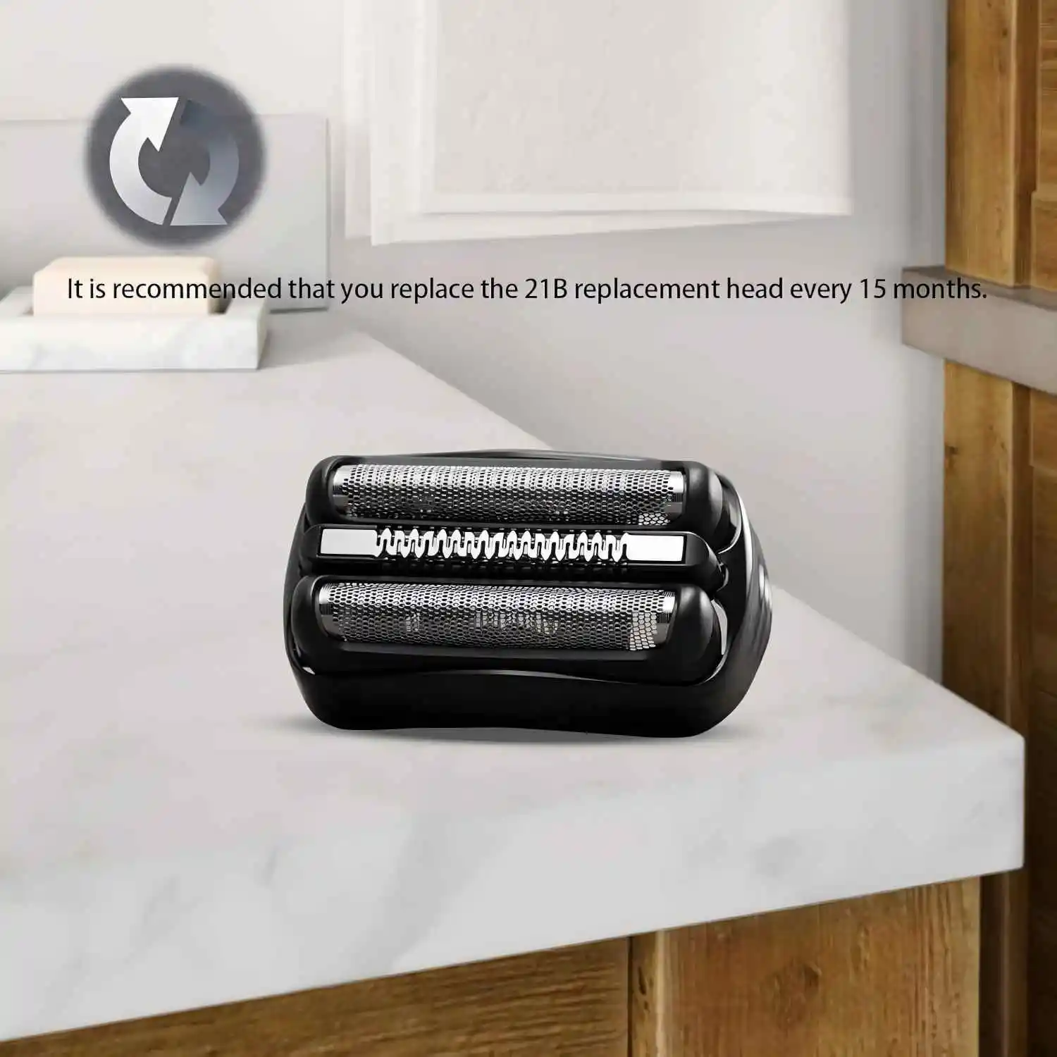 رأس بديل LISI Series 3 21B متوافق مع ماكينة الحلاقة الكهربائية Braun S3 3010s 3040s 3000s 3050cc 3070cc 310s 5409 وما إلى ذلك