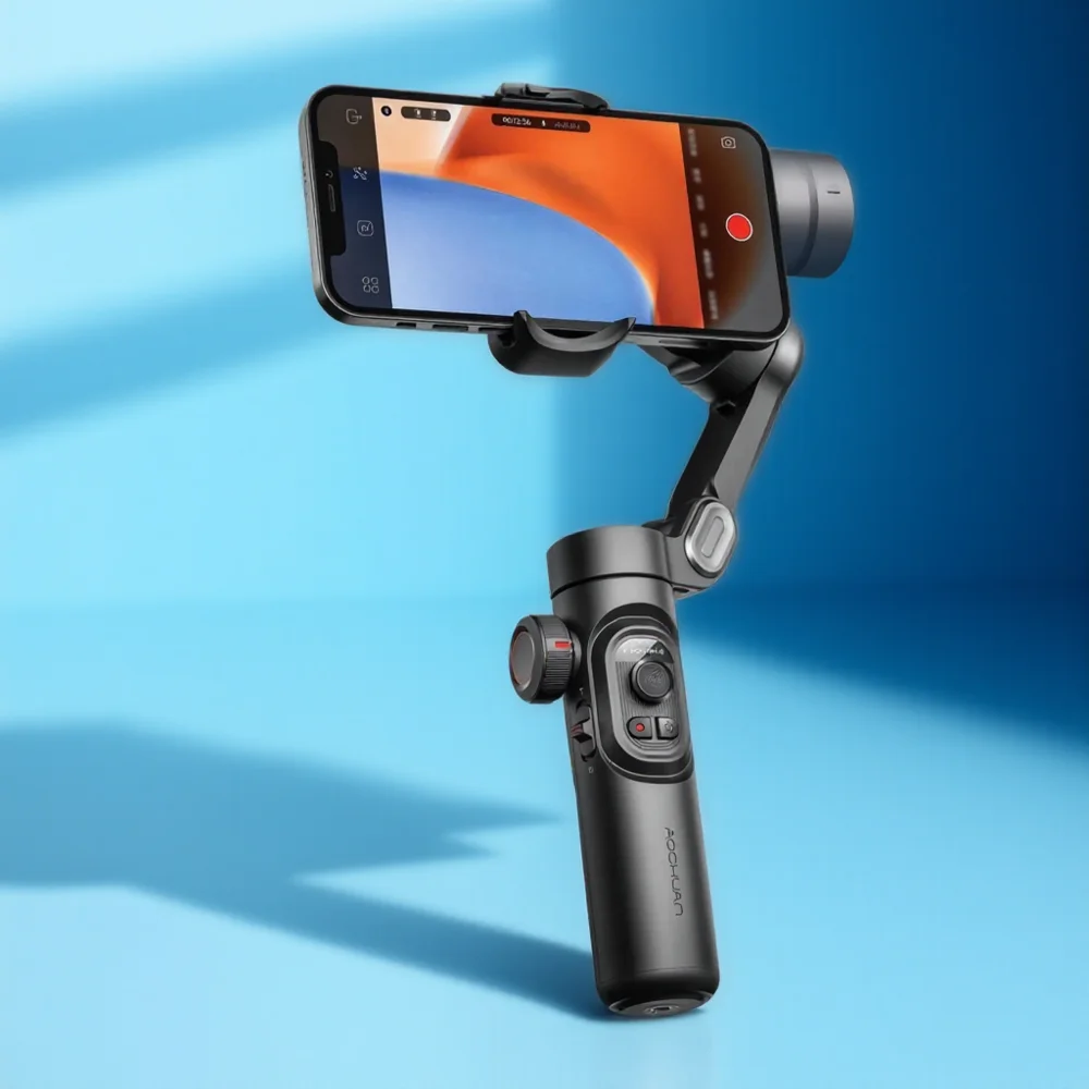 3-Axis Handheld Gimbal Stabilizer Anti-Shake Selfie Stick Face Tracking for Smartphone Camera Video Recording