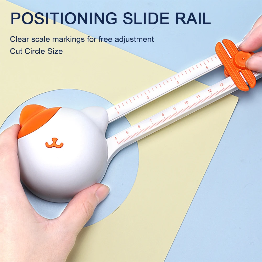 Cute 360° Rotarys Circle Cutter For Paper Multi-Purpose Circle Cutting Tools For Offices Home