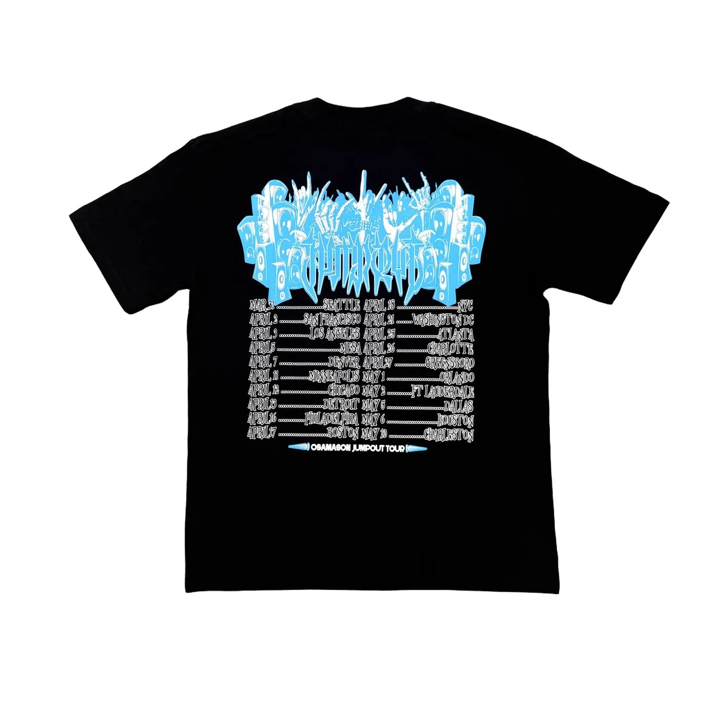 New Men Osamason Jumpout Tour Bunny tooth T Shirts T-Shirt Hip Hop Skateboard Street Cotton T-Shirts Tee Top US size e36