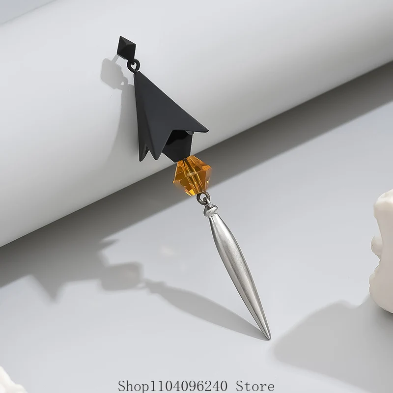 

Genshin Impact Zhongli игра косплей реплика посеребренные медные серьги-гвоздики кулон зажимы для ушей модные серьги ювелирные изделия подарки