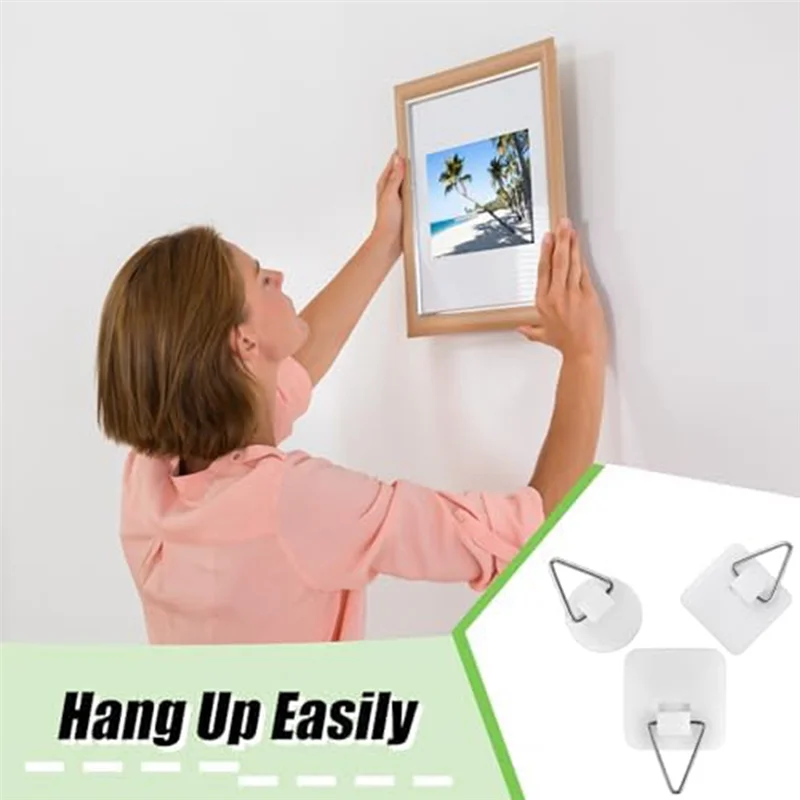 -PQWN 45Pcs Frame Hangers Without Nails Picture Hangers Without Nails For Wall Art Photo Frame Bathroom Closet Kitchen Home Door