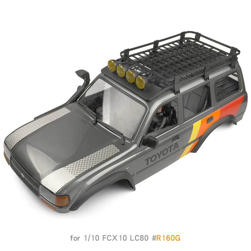 Anti-Rutsch-Platten auf beiden Seiten der Motorhaube, simulierte Edelstahl-Dekoration für 1/10 RC Crawler Car Traxxas FCX10 DIY-Teile