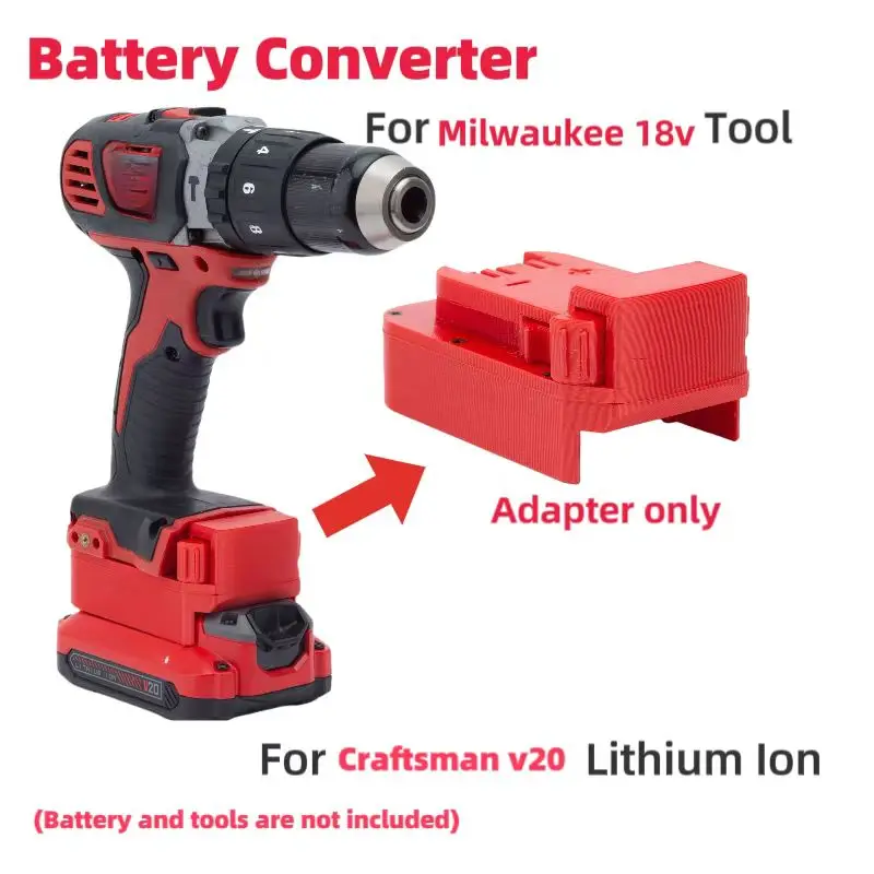 

Batteries Converter Adapter For Craftsman V20 Lithium Adapter Convert To Milwaukee 18v Tool USE (without battery and tools)