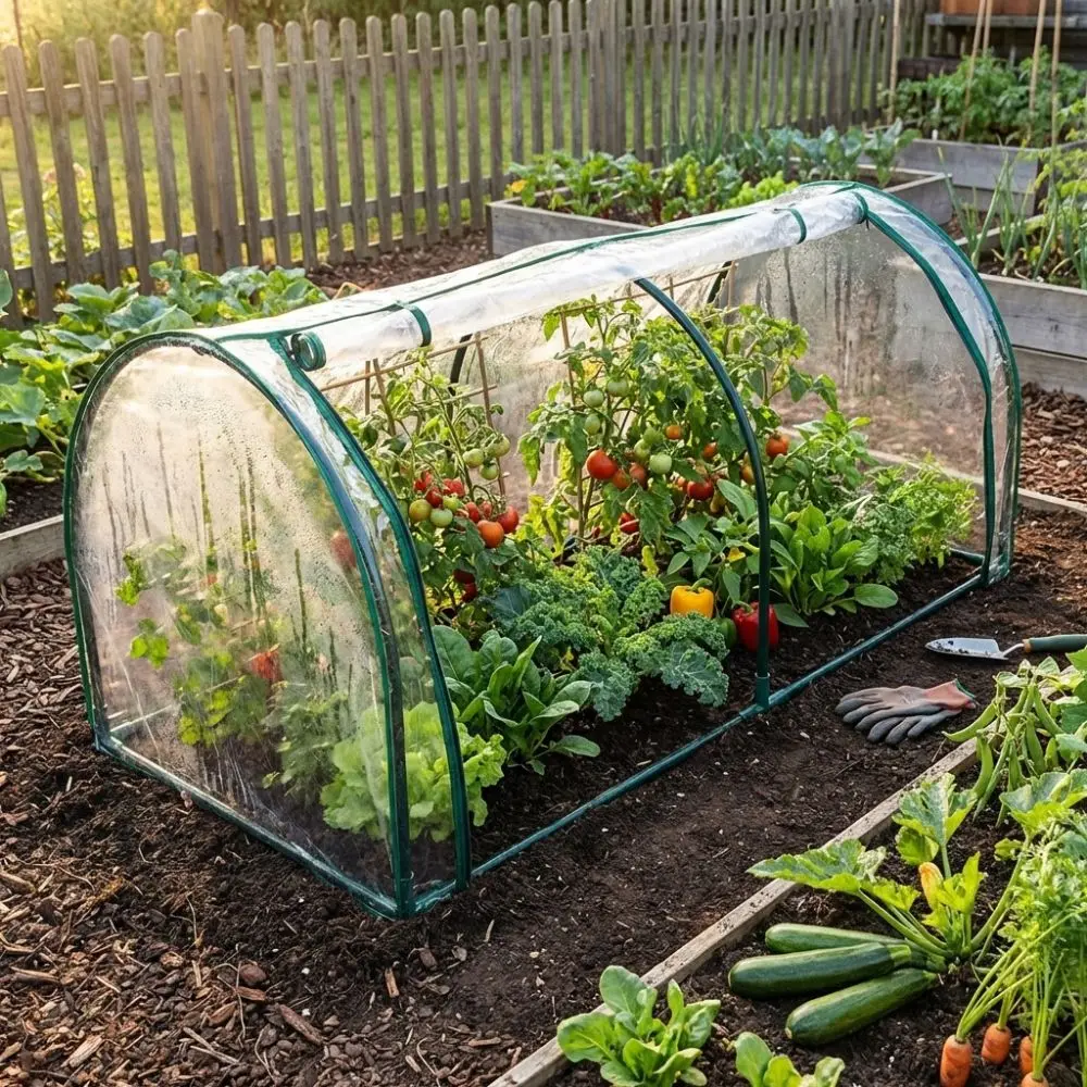 Transparent Mini Plant Greenhouse Plastic Efficient Protect Plant Grow Tent Waterproof Bird-proof Insulation Cover Home Garden