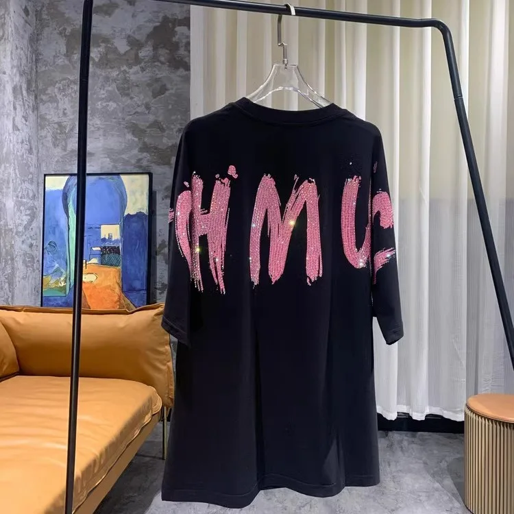 L-4XL Plus Size Casual T-shirts Vrouwen Kleding Cartoon Tijger Strass Zomer Korte Mouw Losse Tops Ж Espero Rotterdam Plus Size