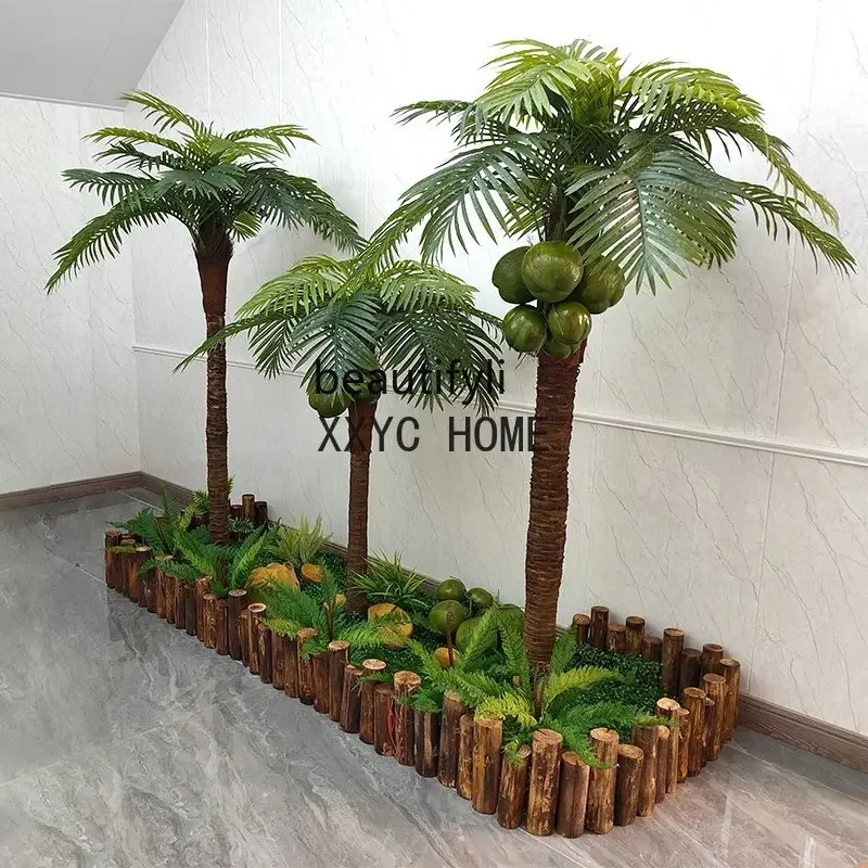 

zq Imitation Coconut Tree Fake Coconut Tree Interior Decoration Tropical Plants Simulation Palm Tree Exhibition Hall Display