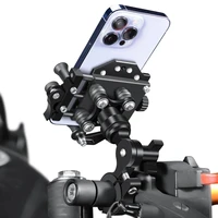 Soporte Móvil para Motocicleta de Aleación Metálica de Alta Calidad con Amortiguador, Soporte para Teléfono Celular para Motocicleta, Soporte de Navegación para Motos