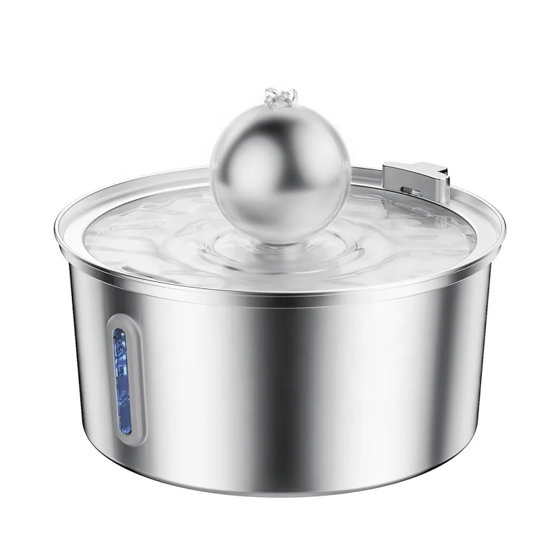 

3.2L Automatic Cat Water Fountain USB DC 5V Stainless Steel Pet Water Dispenser with Silent Pump