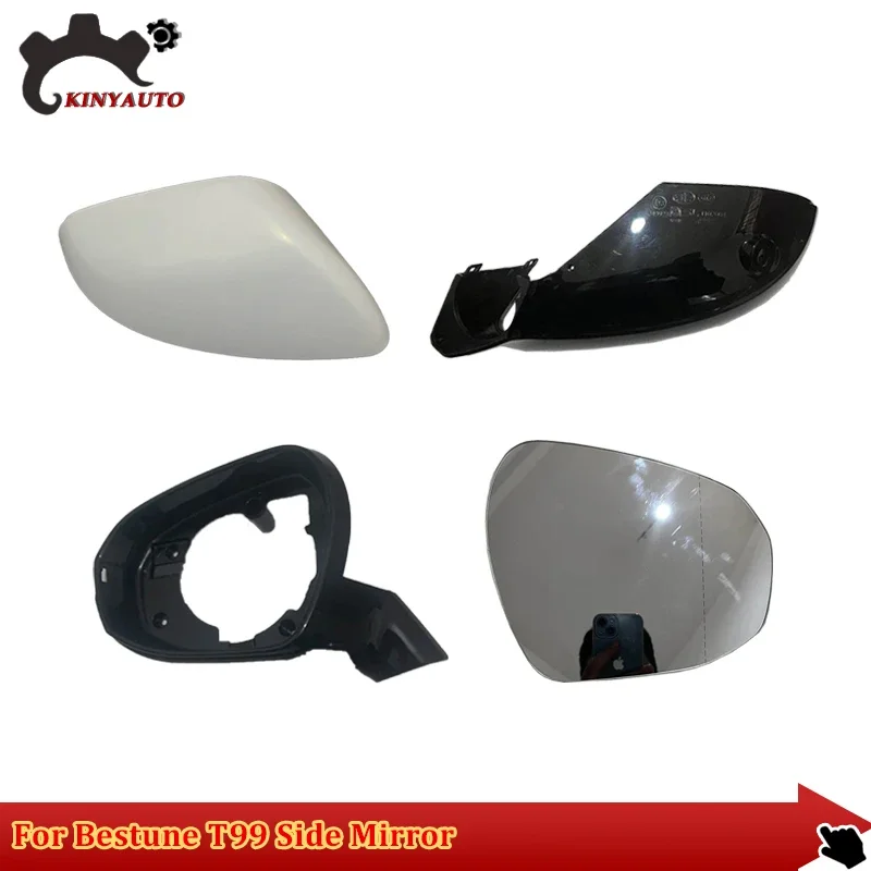 For FAW Bestune T99 14-19 Side External Rearview Mirror Assy Lens Glass Turn Signal Light Lamp Lid Shell Frame Cover Holder Base