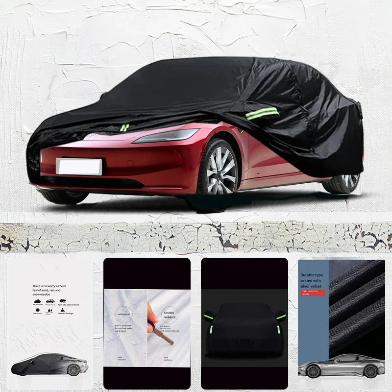 

For Tesla Model3 Anti-UV Sun Shade Rain Snow Resistant Black Cover Dustproof Car umbrella Full Car Cover Outdoor Protection