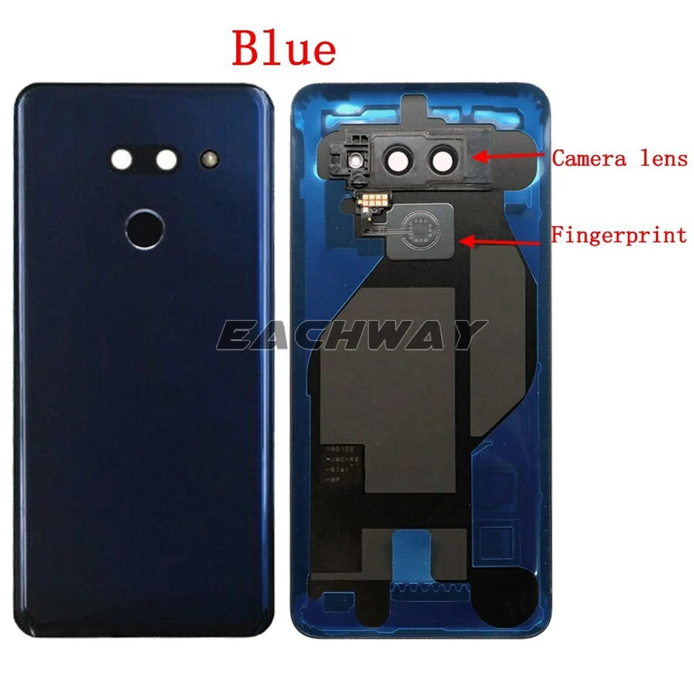 New For LG G8 ThinQ Back Battery Cover Door Rear Glass For LG G8 ThinQ Battery Cover LM-G820 Housing Case With Camera Lens