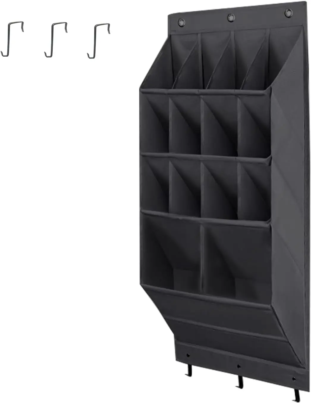 

Over the Door Shoe Organizer, 14 Pockets Hanging Shoe Storage Rack with Large Deep Pockets, Oxford