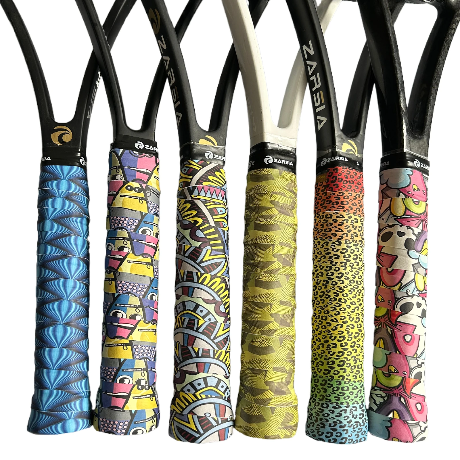 3PCS ZARSIA 2024 NEW Printing Colorful Sticky Tennis Racket Overgrips Badminton Sweatband Tenis Raquete Padel Grips