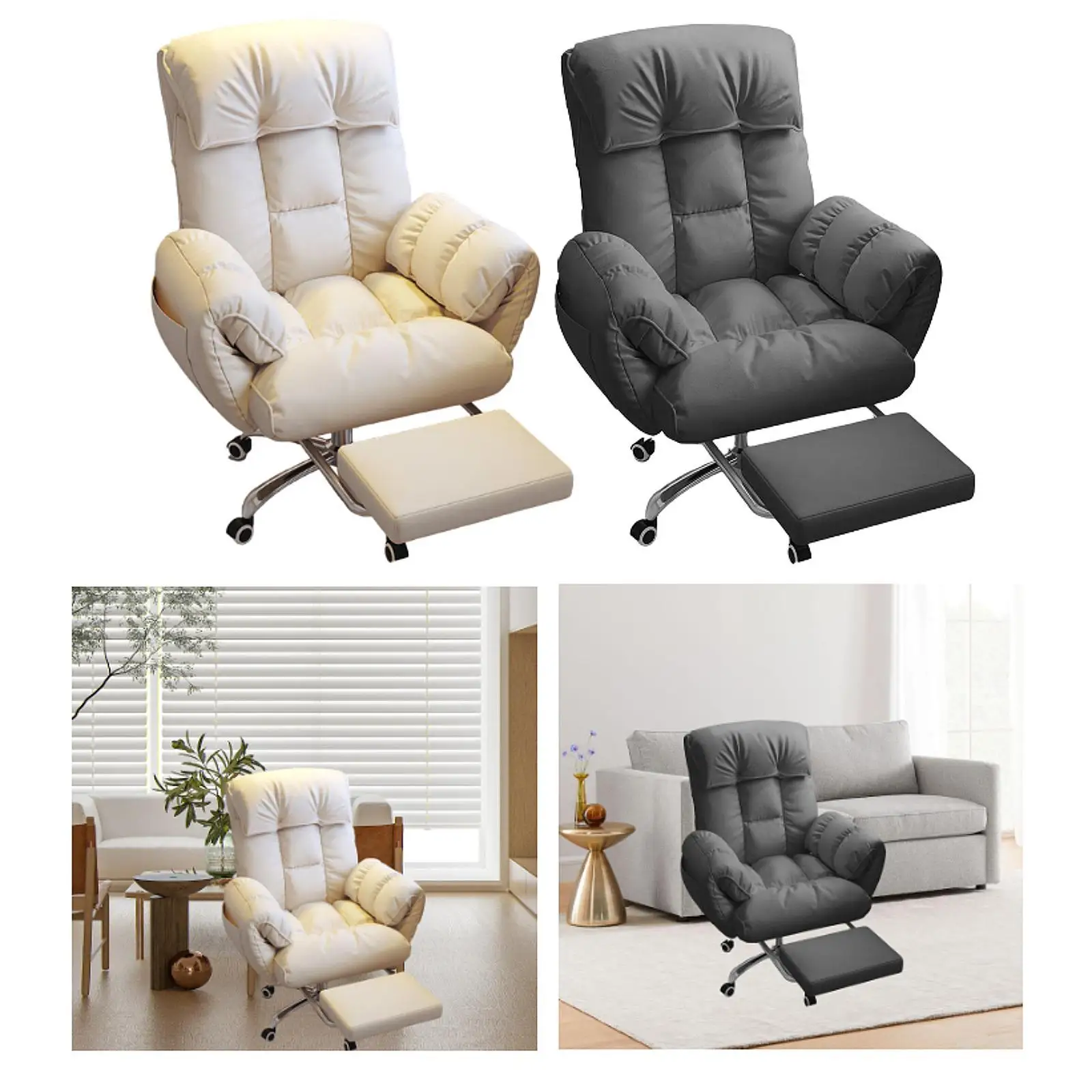 Computer Chair Modern Comfortable Padded Wide Seat Executive Office Chair for Reading Room Home Furniture Men Adults Apartment