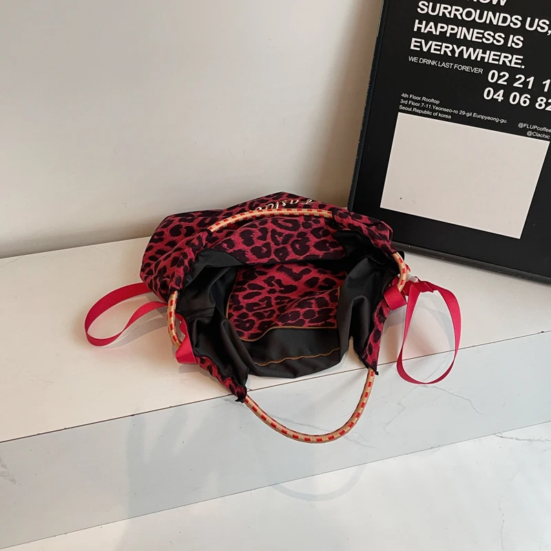 Übergroße Umhängetaschen mit Leopardenmuster für Damen, verformbar, VELOUR, große Kapazität, Einkaufstaschen, 2025, Winter, neue Luxus-Handtaschen – Detail 25