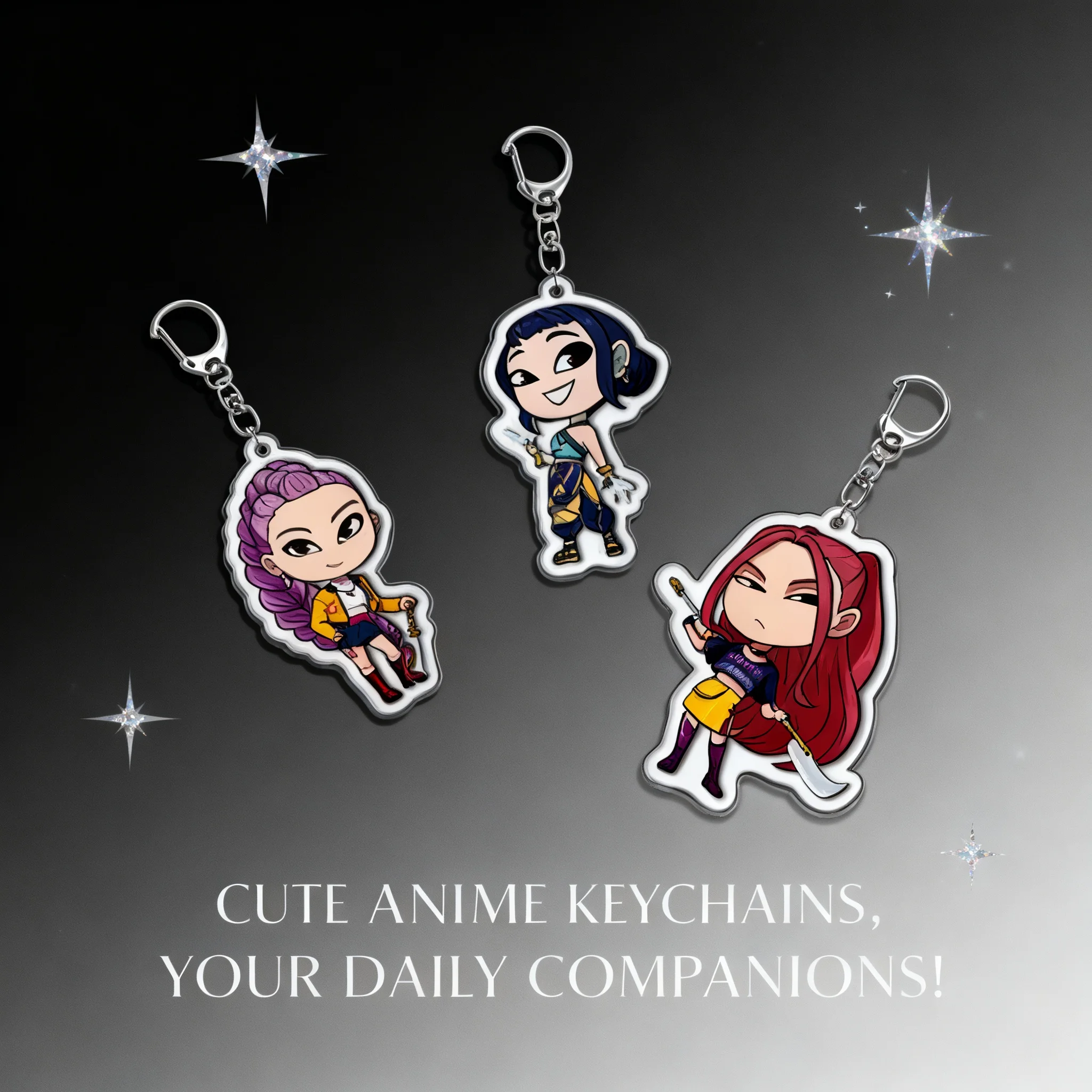

Huntress Witch Team Acrylic Keychain Lumi Mira Zoey Anime Backpack Charm Accessories Cosplay Gift Collection