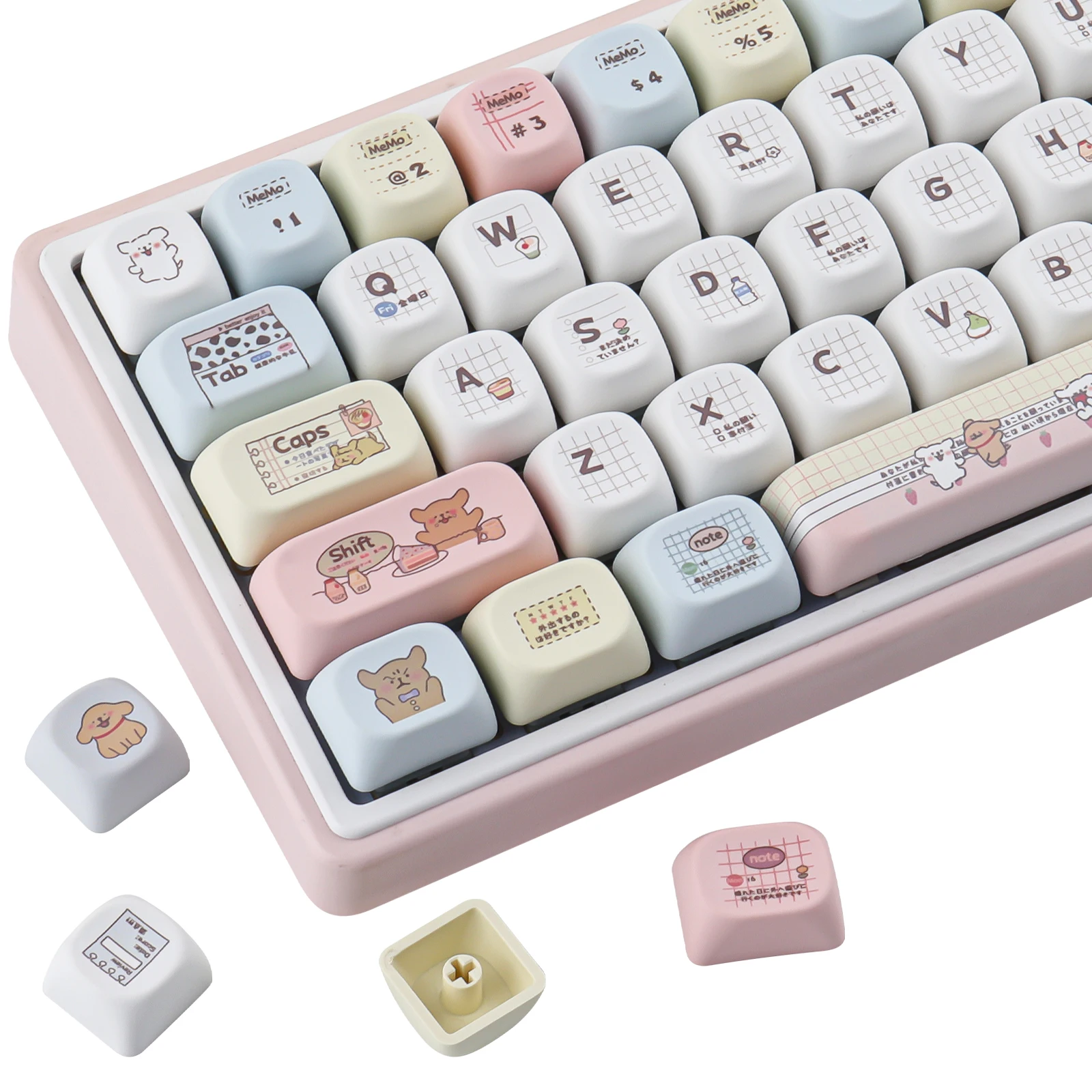 

Line Dog Keycaps 114 Keys PBT Material MOA Profile Wooting DYE-SUB Personalized Keycap For CHERRY MX Switch Mechanical Keyboard