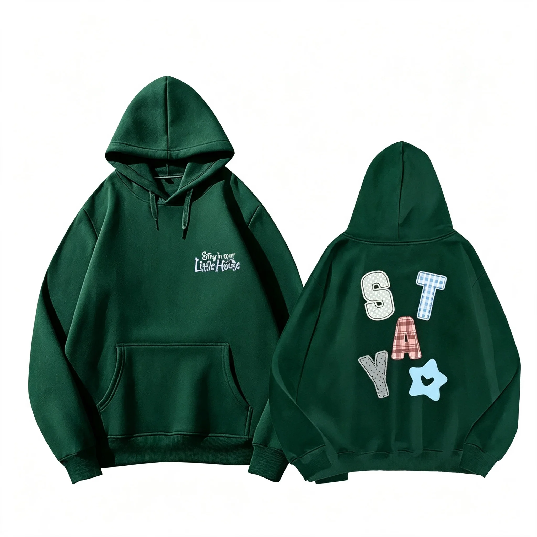 2026 Neue Hoodies STAY In Our Little House Kpop Fashion Star Sweatshirt mit Buchstaben-Print Hochwertiges Dickes Baumwoll-T-Shirt – Detail 8