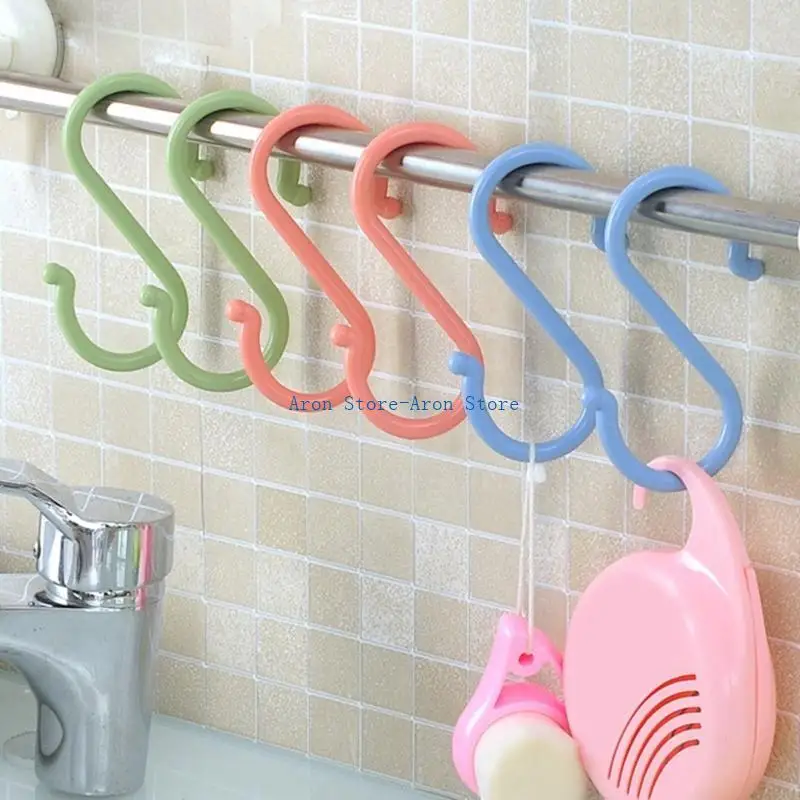 H3CF S Hooks Set of 8 Plastic Portable Multipurpose Hanger