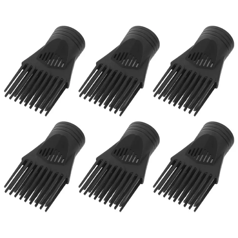 Juego de 6 piezas de peines de repuesto universales para secador de pelo, accesorios de plástico para secador, para uso en salón y hogar, boquillas para alisar y rizar el cabello