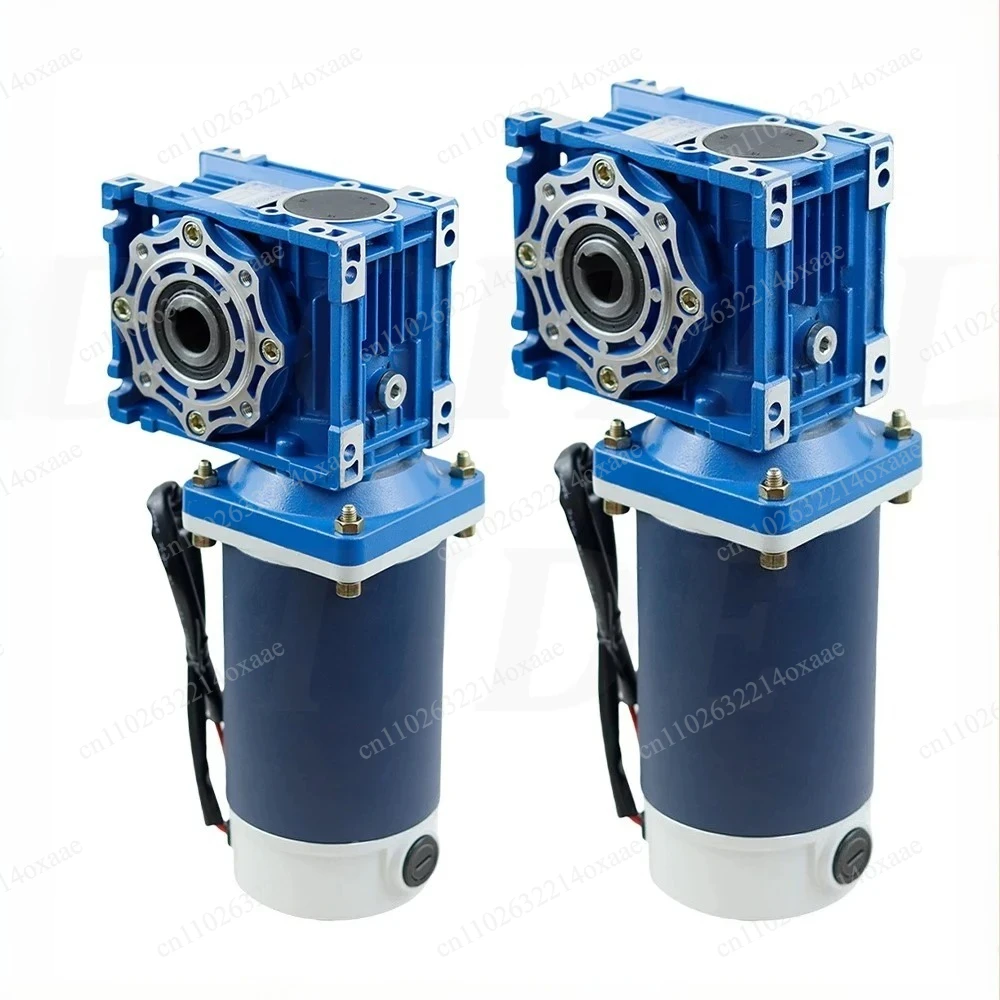 300W 12v 24v DC Worm Gear Reducer Motor RV40 DC Gearmotor  Self-Gearing Single-lock Shaft Rotation CW CCW