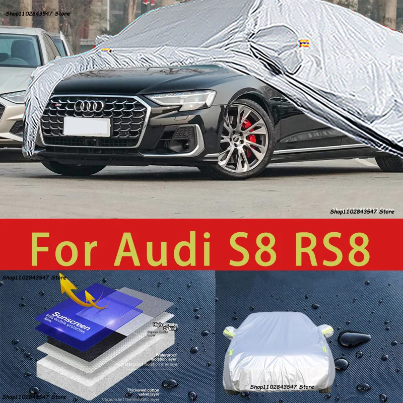 

Защитный чехол для AUDI S8 RS8, защита от солнца, защита от охлаждения, автомобильная одежда, защита краски автомобиля