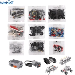 MOC Technical Parts Bricks Pack Power Functions Group AA Battery Box 8881 L Motor 88003 Gears Axles Beam Pin Liftarm Connectors