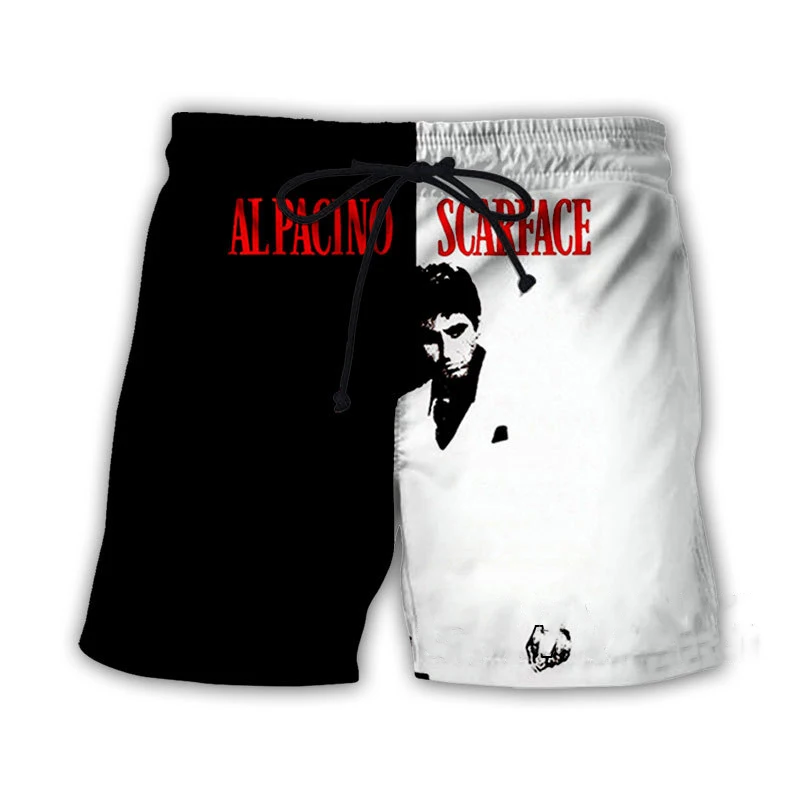Fashion Scarface Classic Movie 3D Print Beach Shorts Men Women Oversized Surfing Board Sport Pants Swimsuits Trunks Kid Clothing