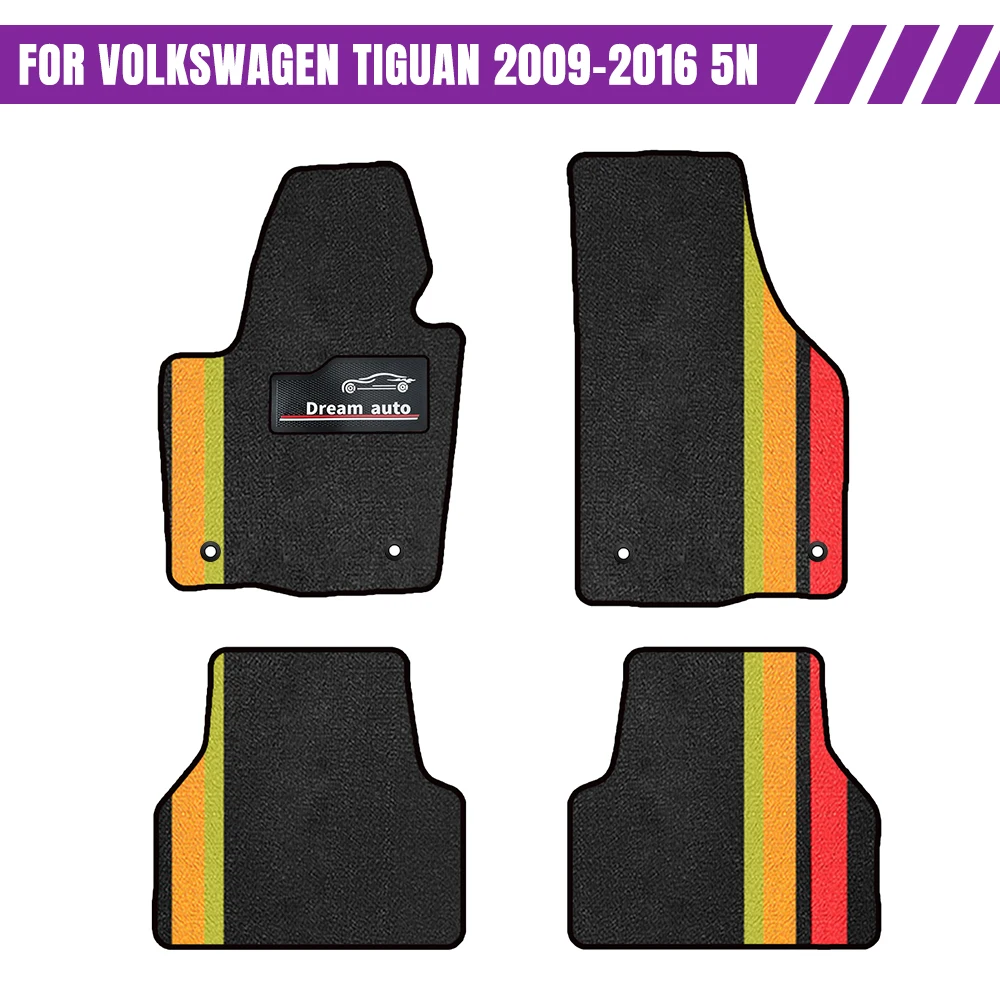 

Custom Car Floor Mats For Volkswagen Tiguan 2009–2016 5N Waterproof Auto Carpets Foot Coche Accessorie