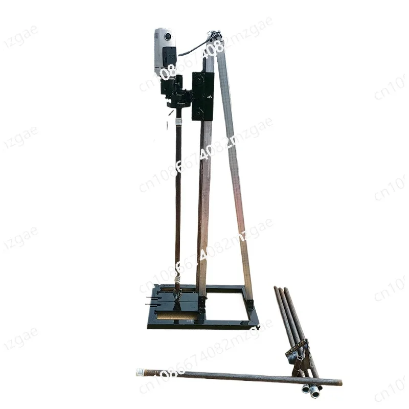 Small portable household water well drilling rig Electric well drilling tool Upright water well drilling rig