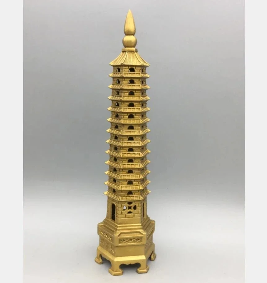 China brass Wenchang tower crafts statue