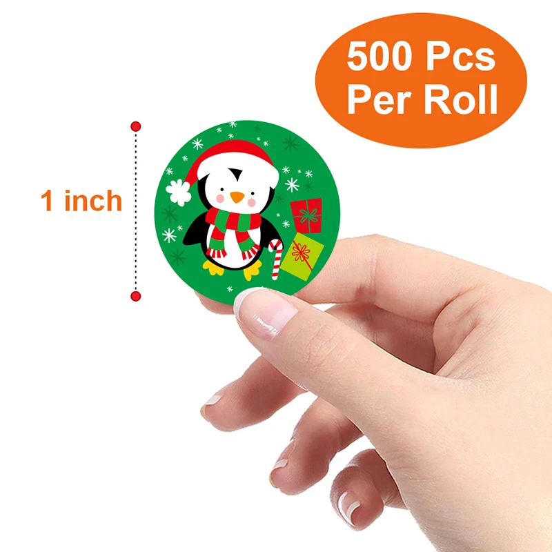 500 шт., наклейки на Рождество