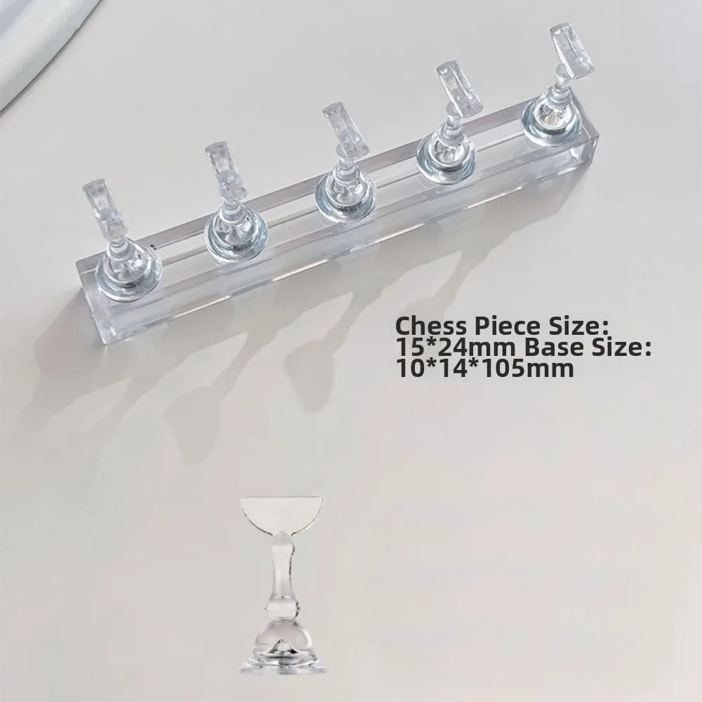 5Pcs Multi-color Magnetic Nail Art Holder Crystal Base Reusable False Nail Tip Practice Stand DIY Nail Art Display Stand