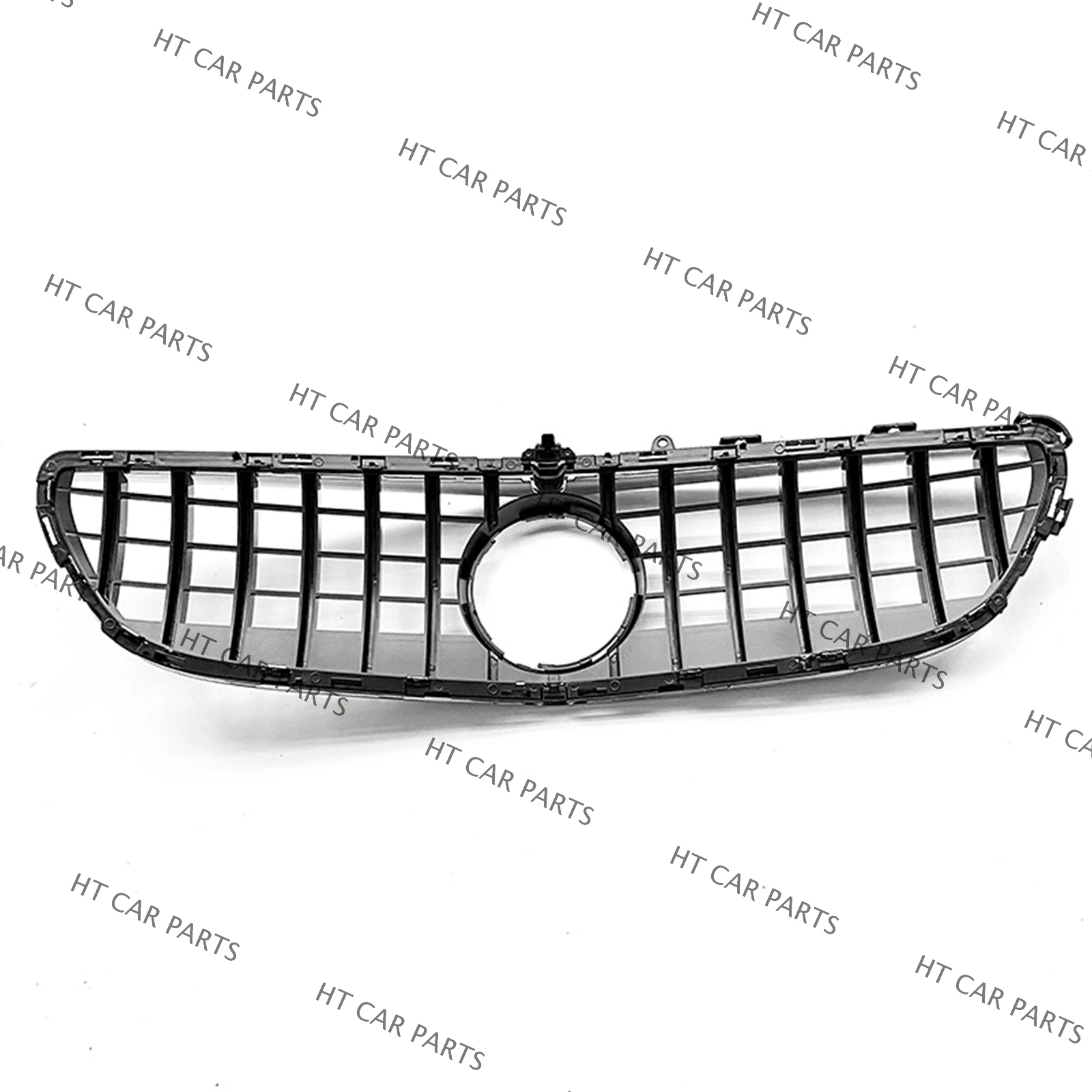 1 Piece of Silver Front Bumper Grille GT Style ( With camera hole ) For Mercedes Benz W218 CLS Class 2015-2018